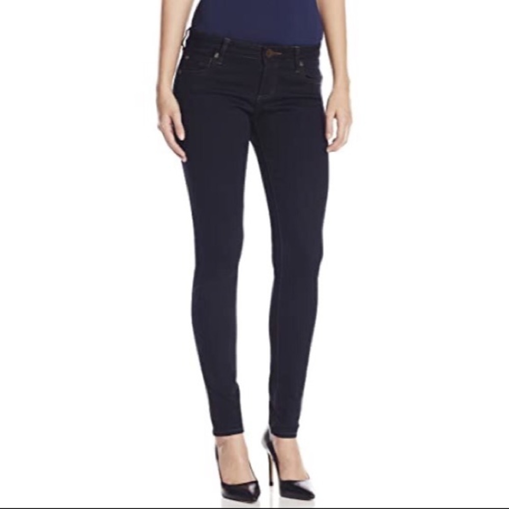 KUT from the Kloth Mia Toothpick Dark Blue Stretch Cotton Skinny Jeans Size 0